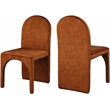 Pemberly Row Modern Cognac Velvet Dining Side Chair (Set of 2)