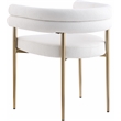 Pemberly Row Modern Cream Boucle Fabric Dining Chair (Set of 2)