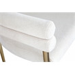 Pemberly Row Modern Cream Boucle Fabric Dining Chair (Set of 2)