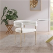 Pemberly Row Modern Cream Boucle Fabric Dining Chair (Set of 2)