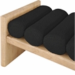 Pemberly Row Modern / Contemporary Luxurious Black Boucle Fabric Bench