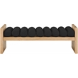 Pemberly Row Modern / Contemporary Luxurious Black Boucle Fabric Bench