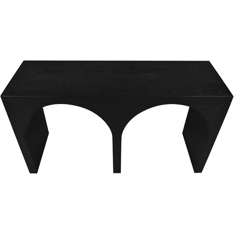 Pemberly Row Modern / Contemporary Black Finish Oak Console Table