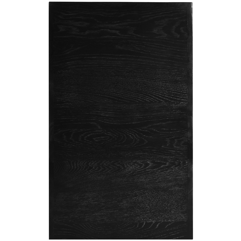 Pemberly Row Modern / Contemporary Black Finish Oak Console Table