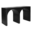 Pemberly Row Modern / Contemporary Black Finish Oak Console Table