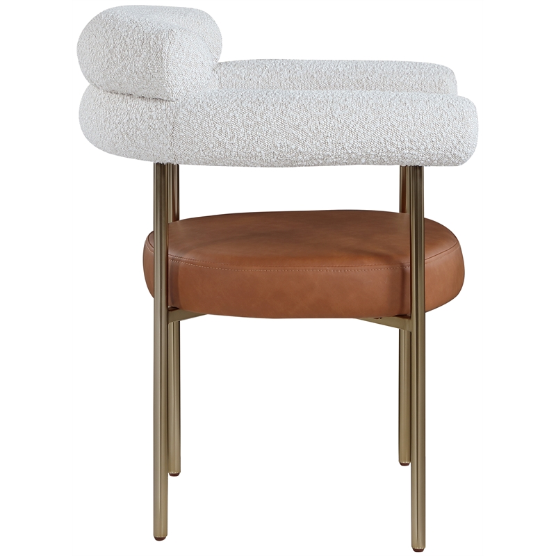 Pemberly Row Modern / Contemporary Cognac Dining Chair (Set of 2)