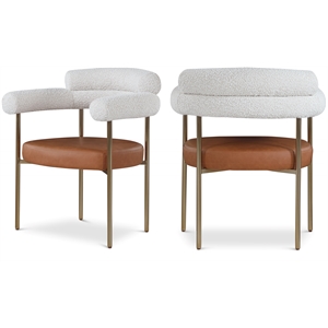 Pemberly Row Modern / Contemporary Cognac Dining Chair (Set of 2)