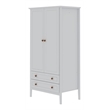 Pemberly Row Modern 2-Drawer Wood Full Wardrobe Armoire in White