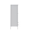 Pemberly Row Modern 2-Drawer Wood Full Wardrobe Armoire in White
