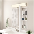 Pemberly Row Modern 24-Inch Wood Medicine Cabinet Mirror in White