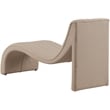 Pemberly Row Modern / Contemporary Beige Teddy Fabric Chaise