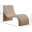 Pemberly Row Modern / Contemporary Beige Teddy Fabric Chaise