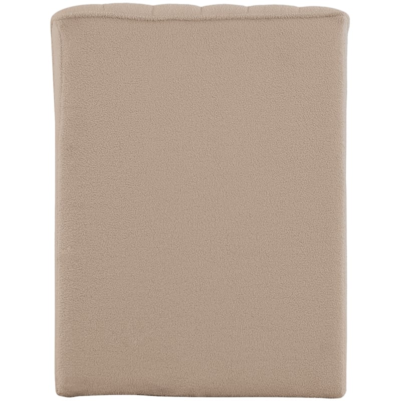 Pemberly Row Modern / Contemporary Beige Teddy Fabric Chaise