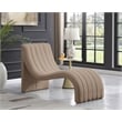 Pemberly Row Modern / Contemporary Beige Teddy Fabric Chaise