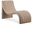 Pemberly Row Modern / Contemporary Beige Teddy Fabric Chaise