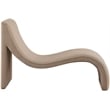 Pemberly Row Modern / Contemporary Beige Teddy Fabric Chaise