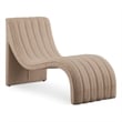 Pemberly Row Modern / Contemporary Beige Teddy Fabric Chaise