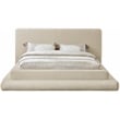Pemberly Row Modern / Contemporary Beige Teddy Fabric King Bed