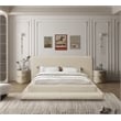 Pemberly Row Modern / Contemporary Beige Teddy Fabric King Bed