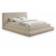 Pemberly Row Modern / Contemporary Beige Teddy Fabric King Bed