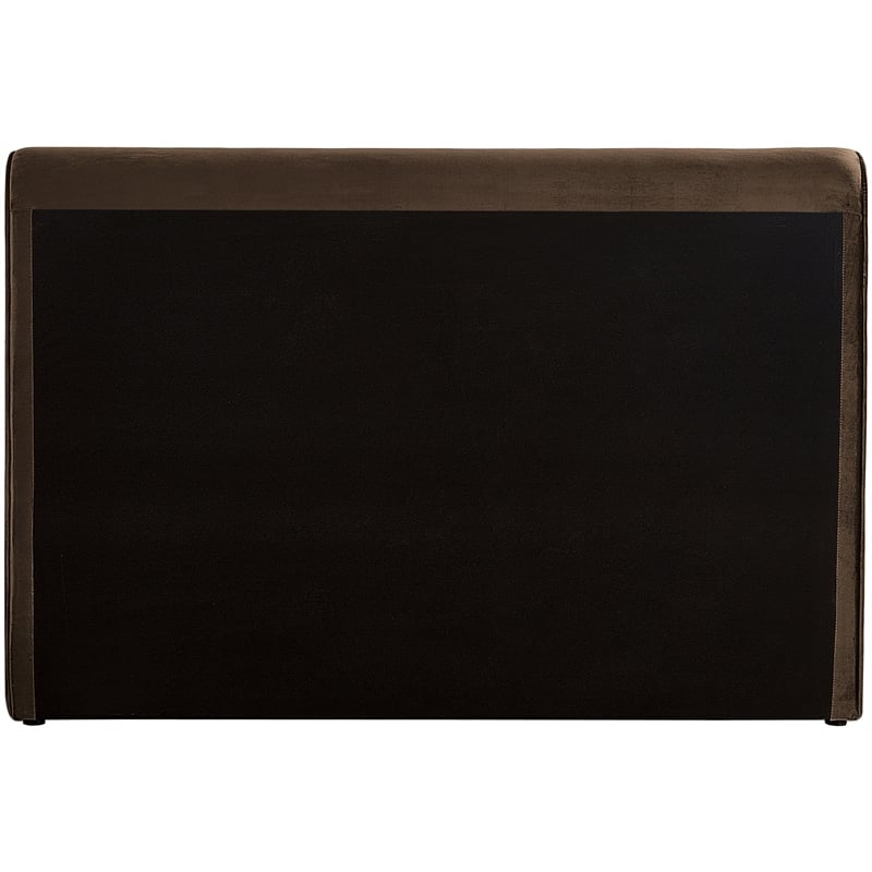 Pemberly Row Modern / Contemporary Brown Finish Velvet King Bed