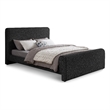 Pemberly Row Modern / Contemporary Black Boucle Fabric King Bed