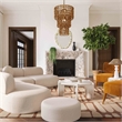 Pemberly Row Modern / Contemporary Beige Upholstered Sectional