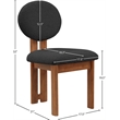 Pemberly Row Modern Black Boucle Fabric Dining Chair (Set of 2)