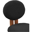 Pemberly Row Modern Black Boucle Fabric Dining Chair (Set of 2)