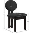Pemberly Row Modern Black Boucle Fabric Dining Chair (Set of 2)