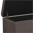 Pemberly Row Extra Large Storage Ottoman Bench - Brown Vegan Faux Leather