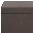 Pemberly Row Extra Large Storage Ottoman Bench - Brown Vegan Faux Leather