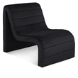 Pemberly Row Modern / Contemporary Black Velvet Accent Chair