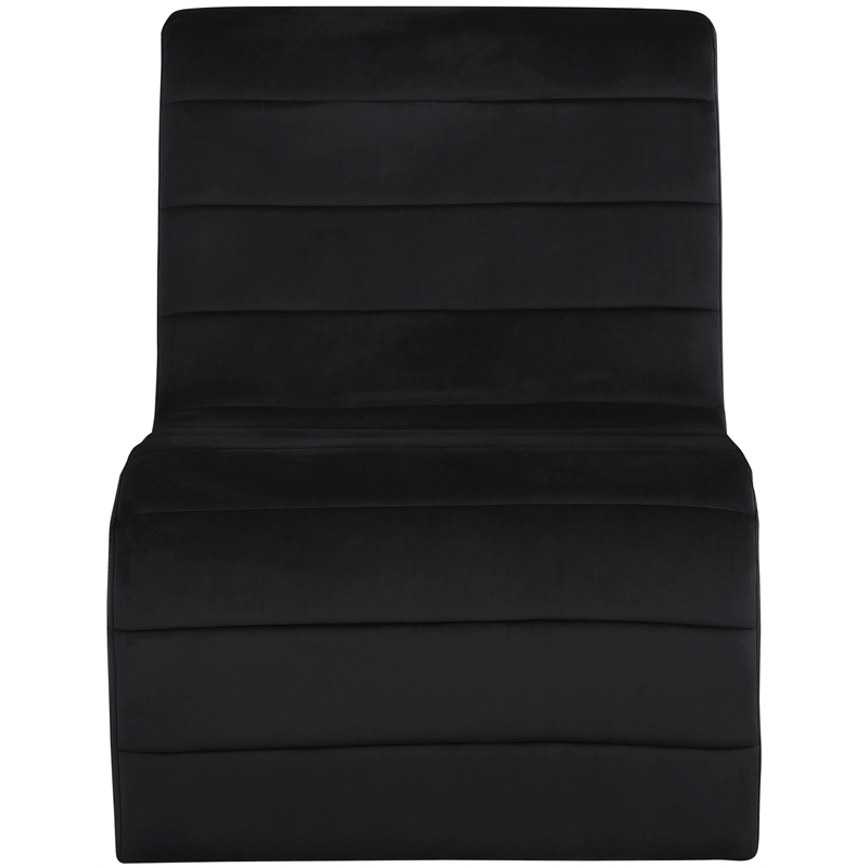 Pemberly Row Modern / Contemporary Black Velvet Accent Chair