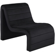 Pemberly Row Modern / Contemporary Black Velvet Accent Chair