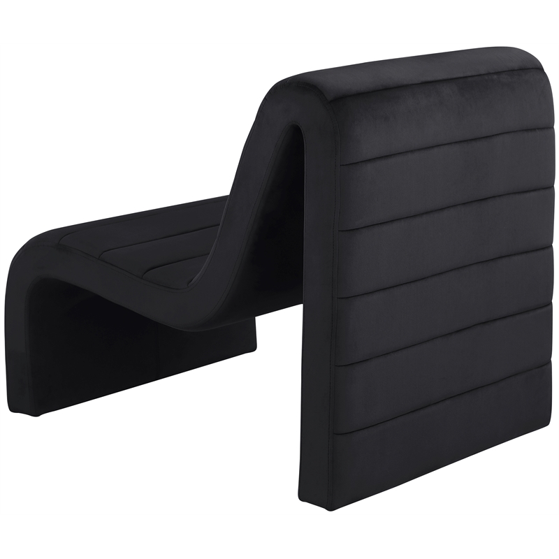 Pemberly Row Modern / Contemporary Black Velvet Accent Chair
