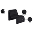 Pemberly Row Modern / Contemporary Black Velvet Accent Chair