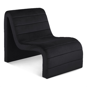 Pemberly Row Modern / Contemporary Black Velvet Accent Chair