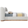 Pemberly Row Modern / Contemporary Cream Boucle Fabric Twin Bed