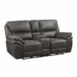 Pemberly Row 2-Piece Microfiber Power Reclining Sofa Set in Gray