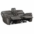 Pemberly Row 2-Piece Microfiber Power Reclining Sofa Set in Gray