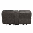 Pemberly Row 2-Piece Microfiber Power Reclining Sofa Set in Gray