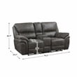 Pemberly Row 2-Piece Microfiber Power Reclining Sofa Set in Gray