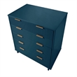 Pemberly Row Modern Tall Engineered Wood Dresser in Midnight Blue