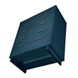 Pemberly Row Modern Tall Engineered Wood Dresser in Midnight Blue
