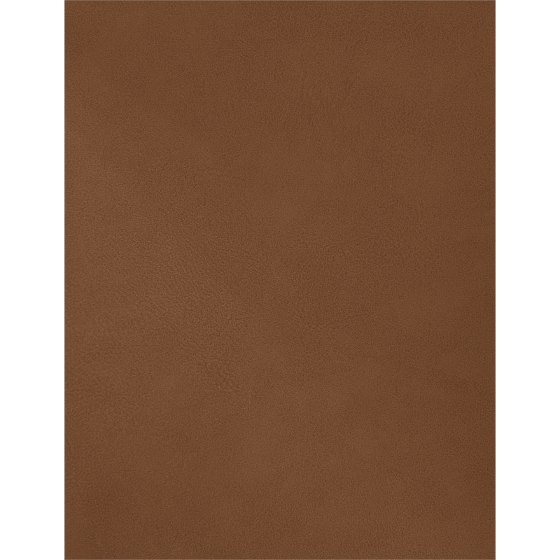 Pemberly Row Contemporary Cognac Vegan Leather Twin Trundle Bed