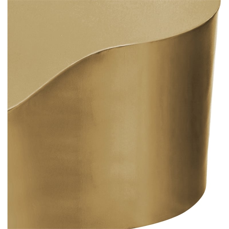 Pemberly Row Modern / Contemporary Brushed Gold Metal Coffee Table