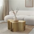 Pemberly Row Modern / Contemporary Brushed Gold Metal Coffee Table