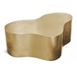 Pemberly Row Modern / Contemporary Brushed Gold Metal Coffee Table