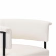 Pemberly Row Contemporary Cream Performance Linen Dining Chair